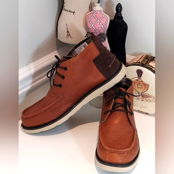 Tom's Mens Copper/Brown Navi Moc Chukka Boot Size 14 Pre-owned - Picture 1 of 8